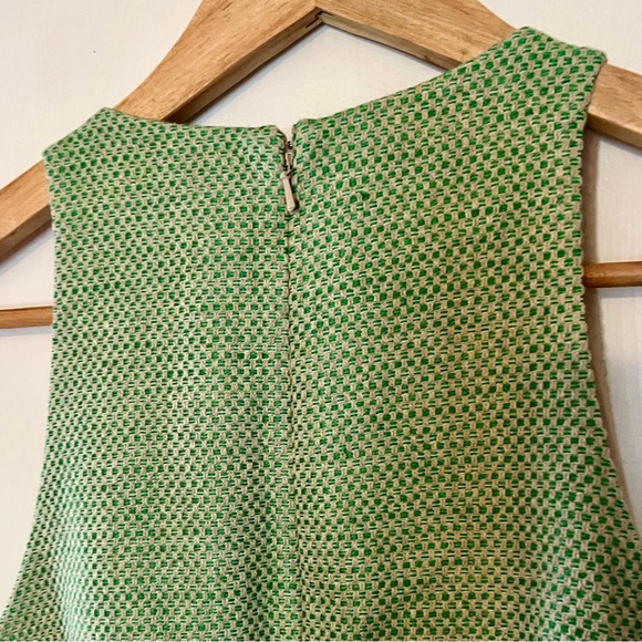 Banana Republic Woven A-Line Sleeveless Dress Green Beige Size 4 EUC - Picture 4 of 7